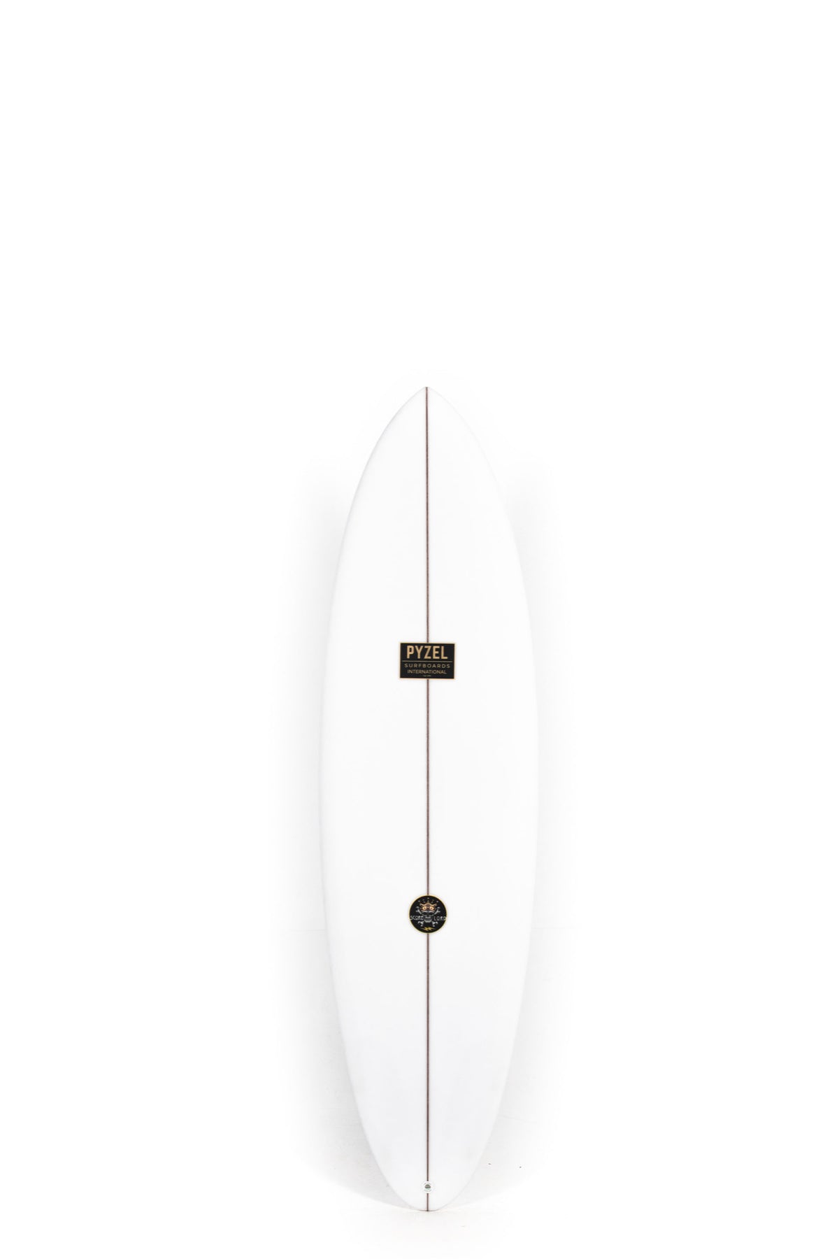 White Pyzel Surfboard Score Lord size 6'2" on a white background by Pukas Surf Shop