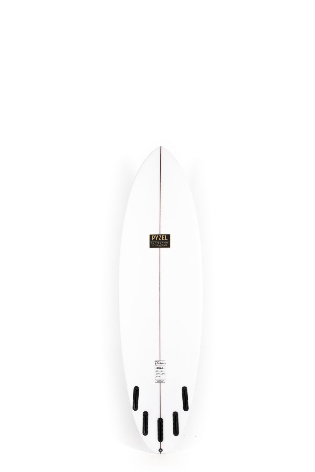 White Pyzel Surfboard Score Lord size 6'2" on a white background by Pukas Surf Shop - 2