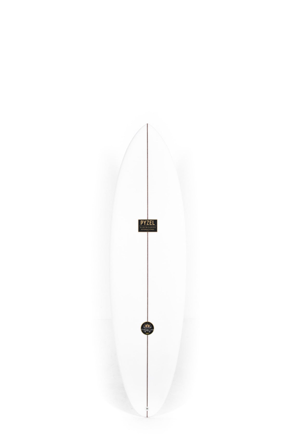 White Pyzel Surfboard Score Lord size 6'4" on a white background by Pukas Surf Shop