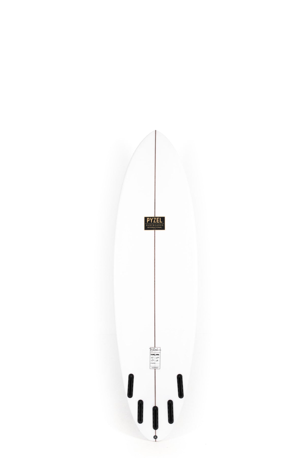 White Pyzel Surfboard Score Lord size 6'4" on a white background by Pukas Surf Shop - 2