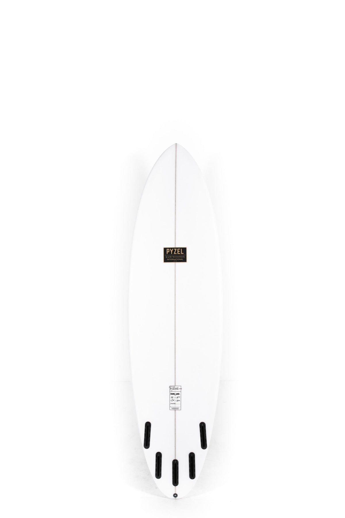 White Pyzel Surfboard Score Lord size 6'6" on a white background by Pukas Surf Shop - 2