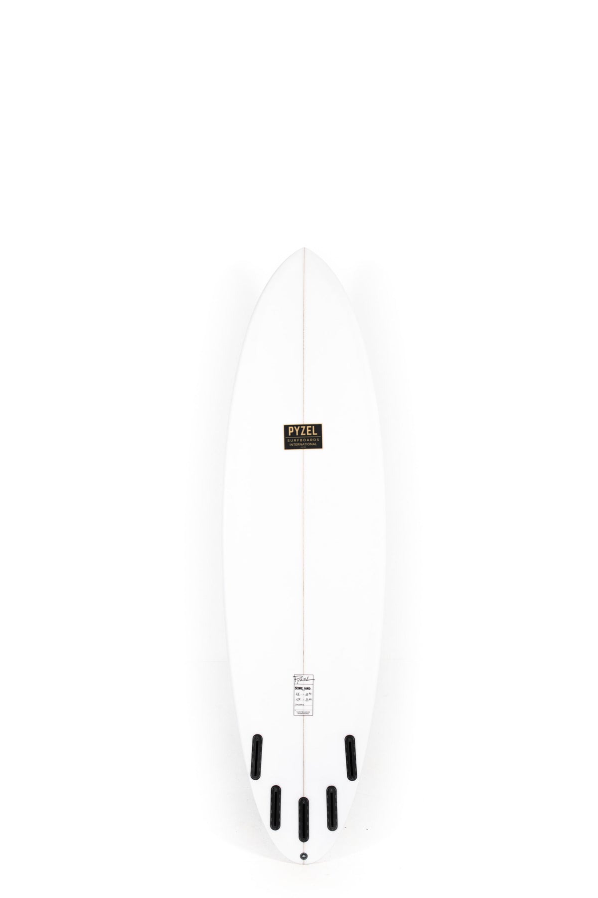 White Pyzel Surfboard Score Lord size 6'8" on a white background by Pukas Surf Shop - 2