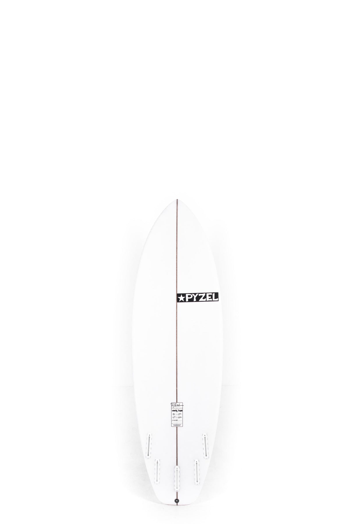 White Pyzel Surfboard White Tiger size 5'6" on a white background by Pukas Surf Shop - 2