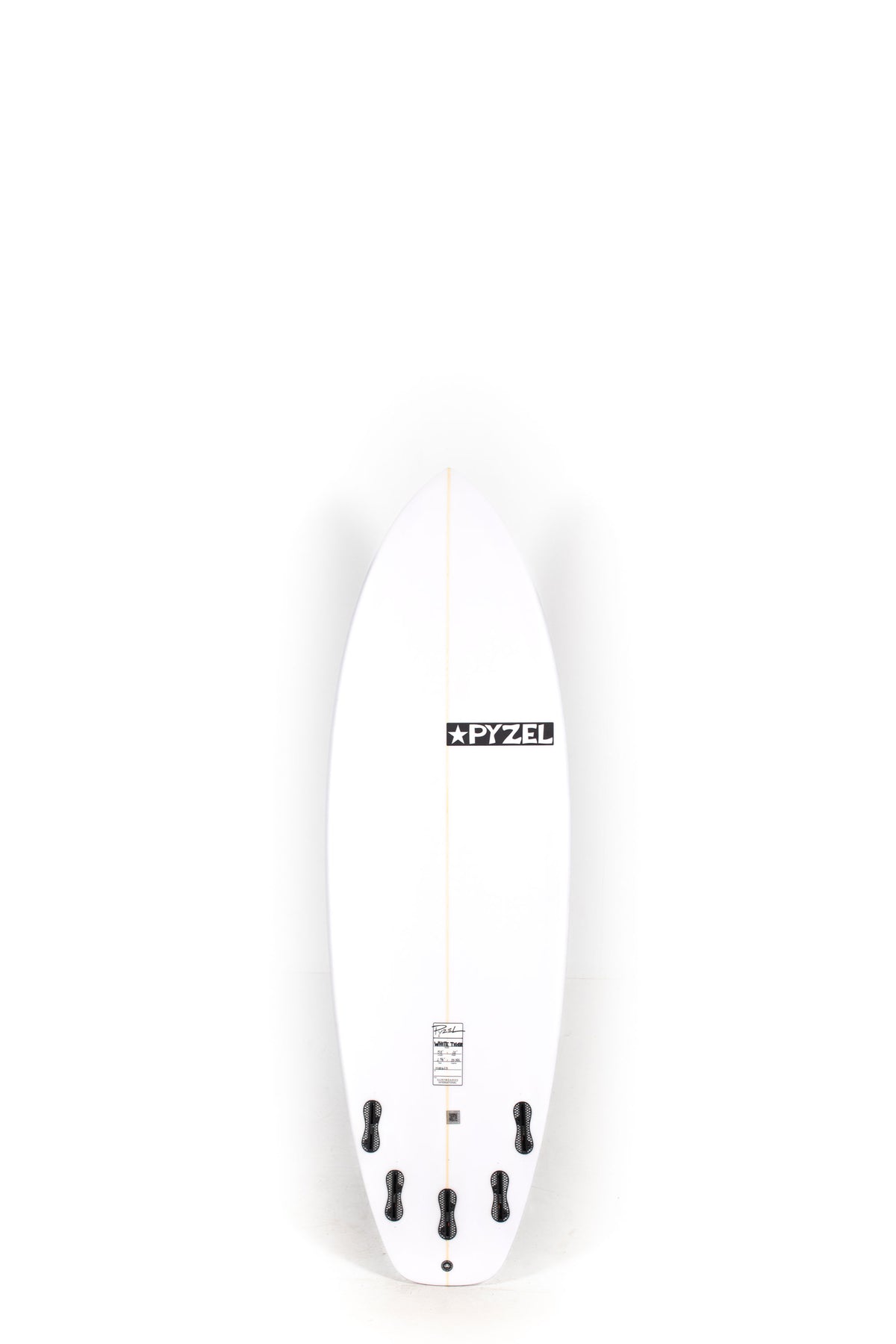 White Pyzel Surfboard White Tiger size 5'8" on a white background by Pukas Surf Shop - 2