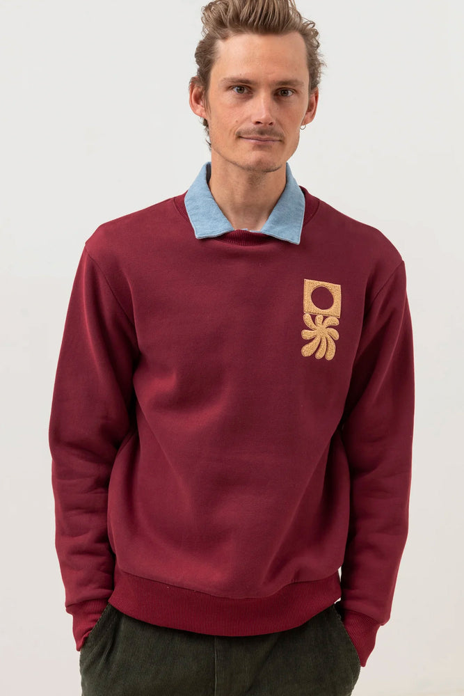 Pukas-Surf-Shop-Rhythm-Sweater-Embroidered-fleece-mulberry