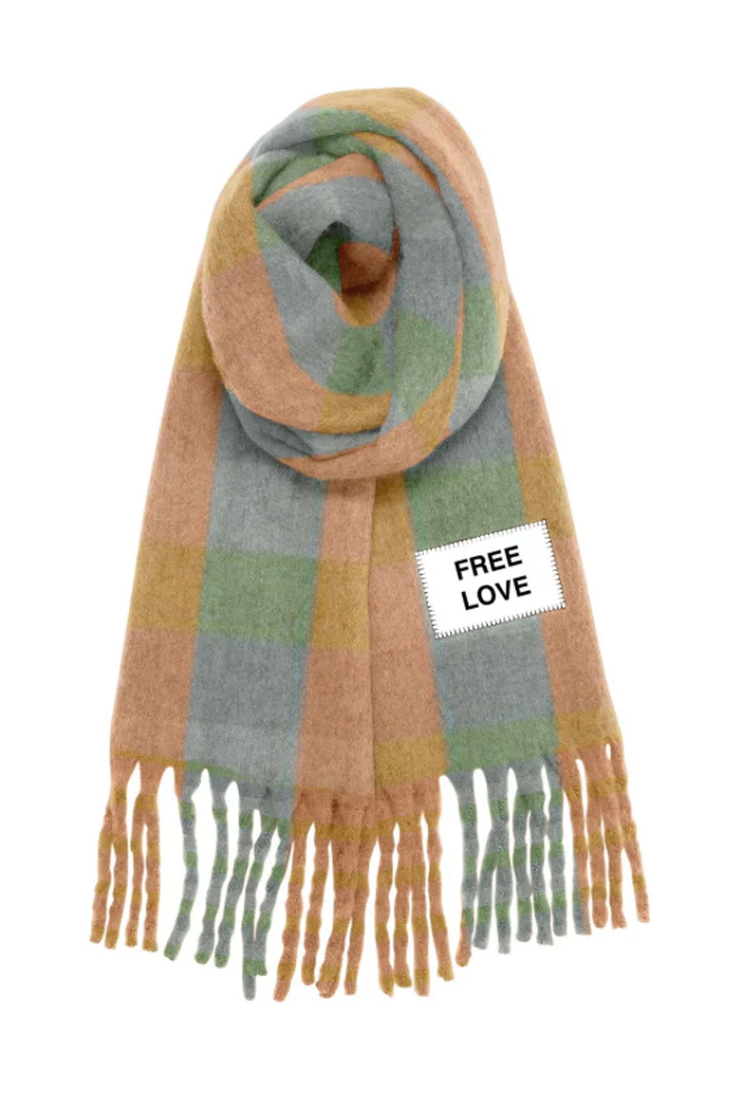 Verb To Do Pukas Surf Shop Maxiscarf Free Love oversized colorful scarf cozy wrap statement accessory