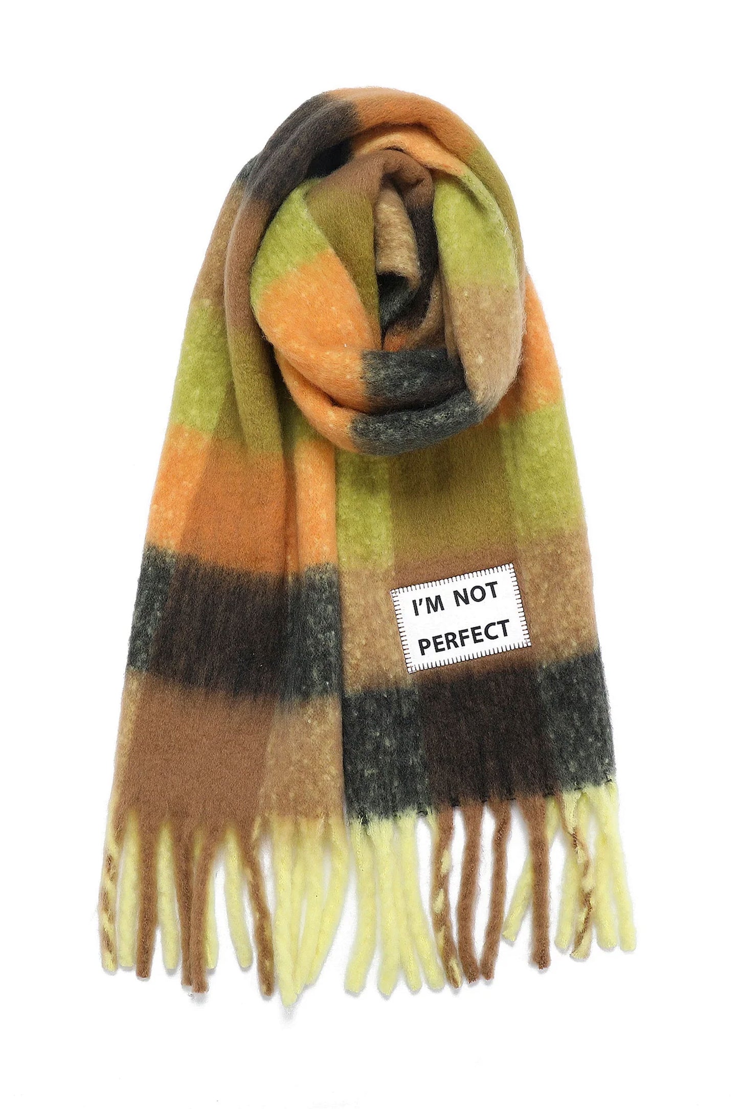 Verb To Do Pukas surf Shop I’m Not Perfect oversized statement scarf wrap winter accessory