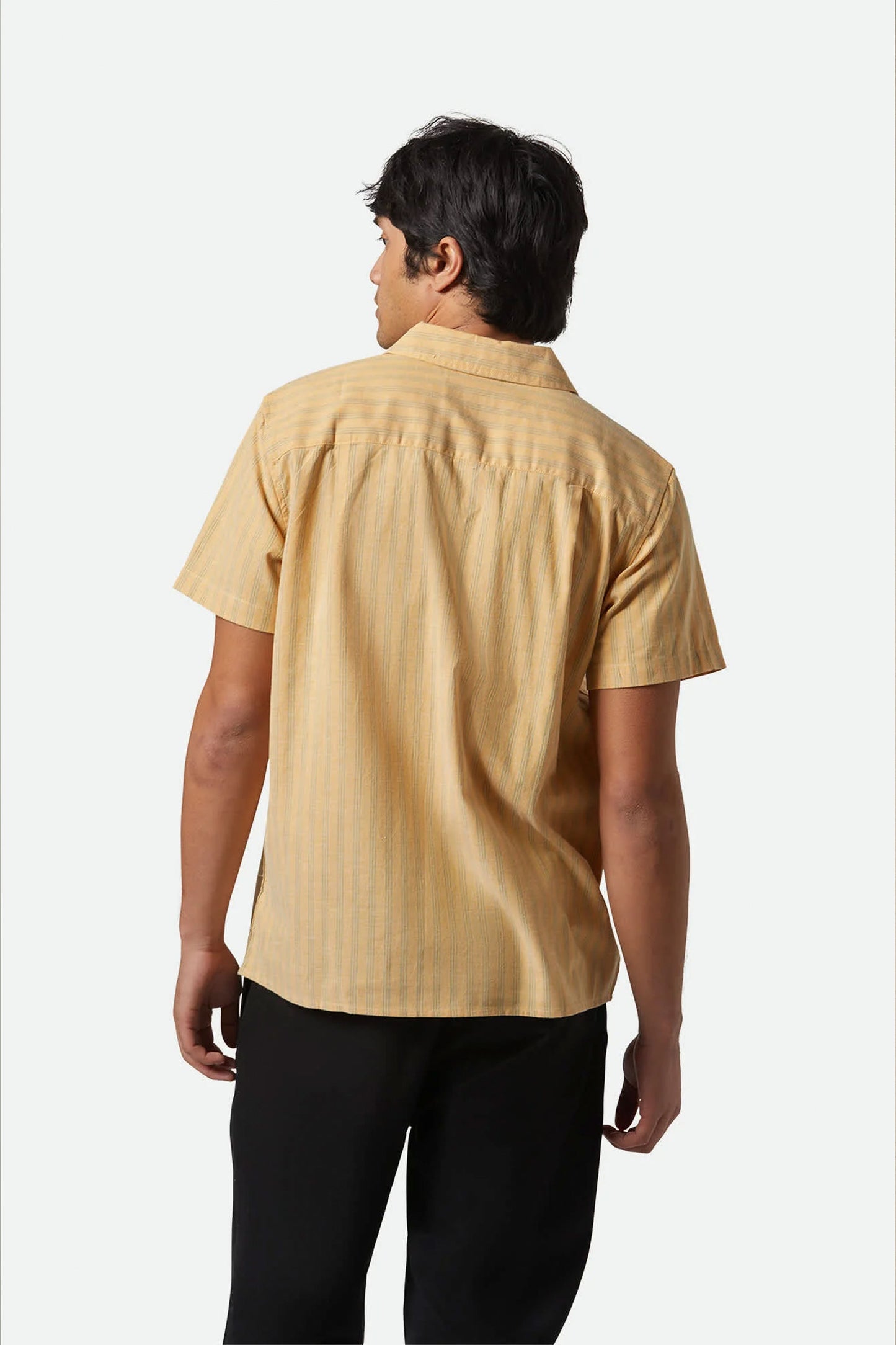 Pukas-Surf-Shop-Shirt-Man-Brixton-Oxford-Stripe-Orange