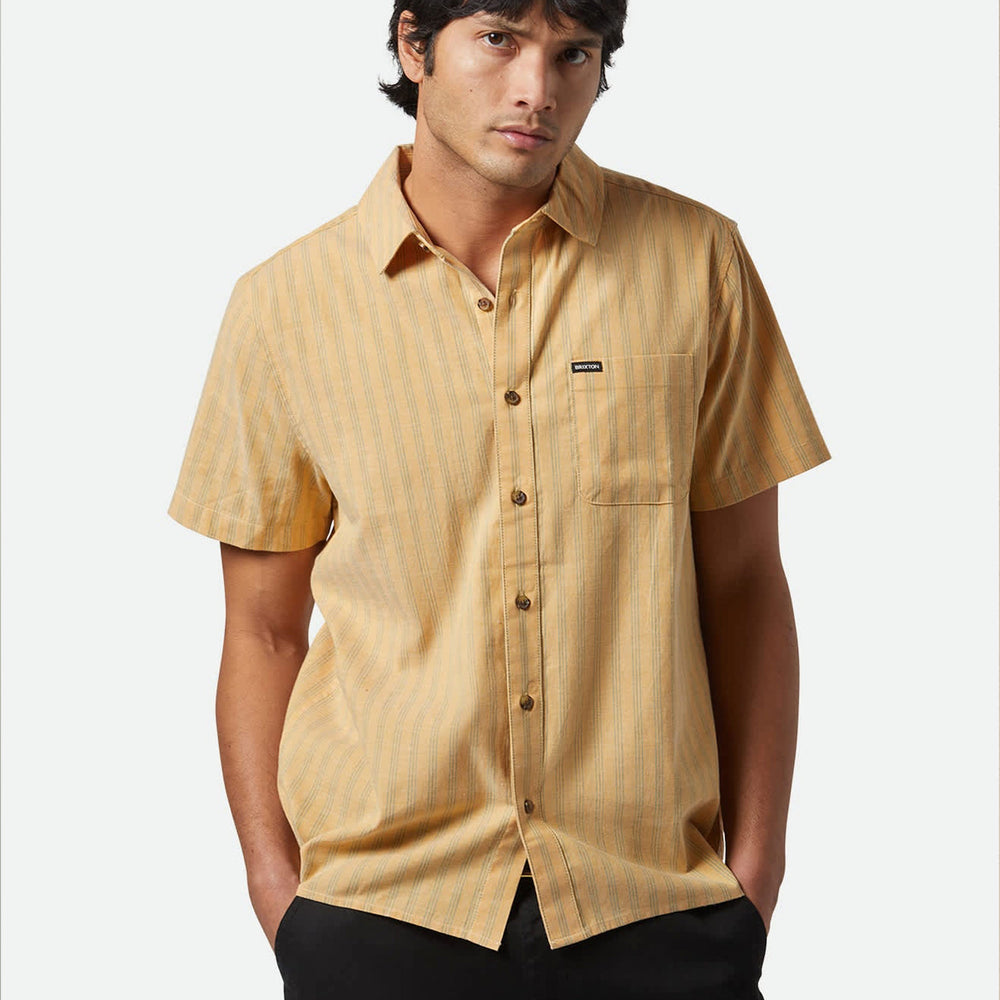 Pukas-Surf-Shop-Shirt-Man-Brixton-Oxford-Stripe-Orange