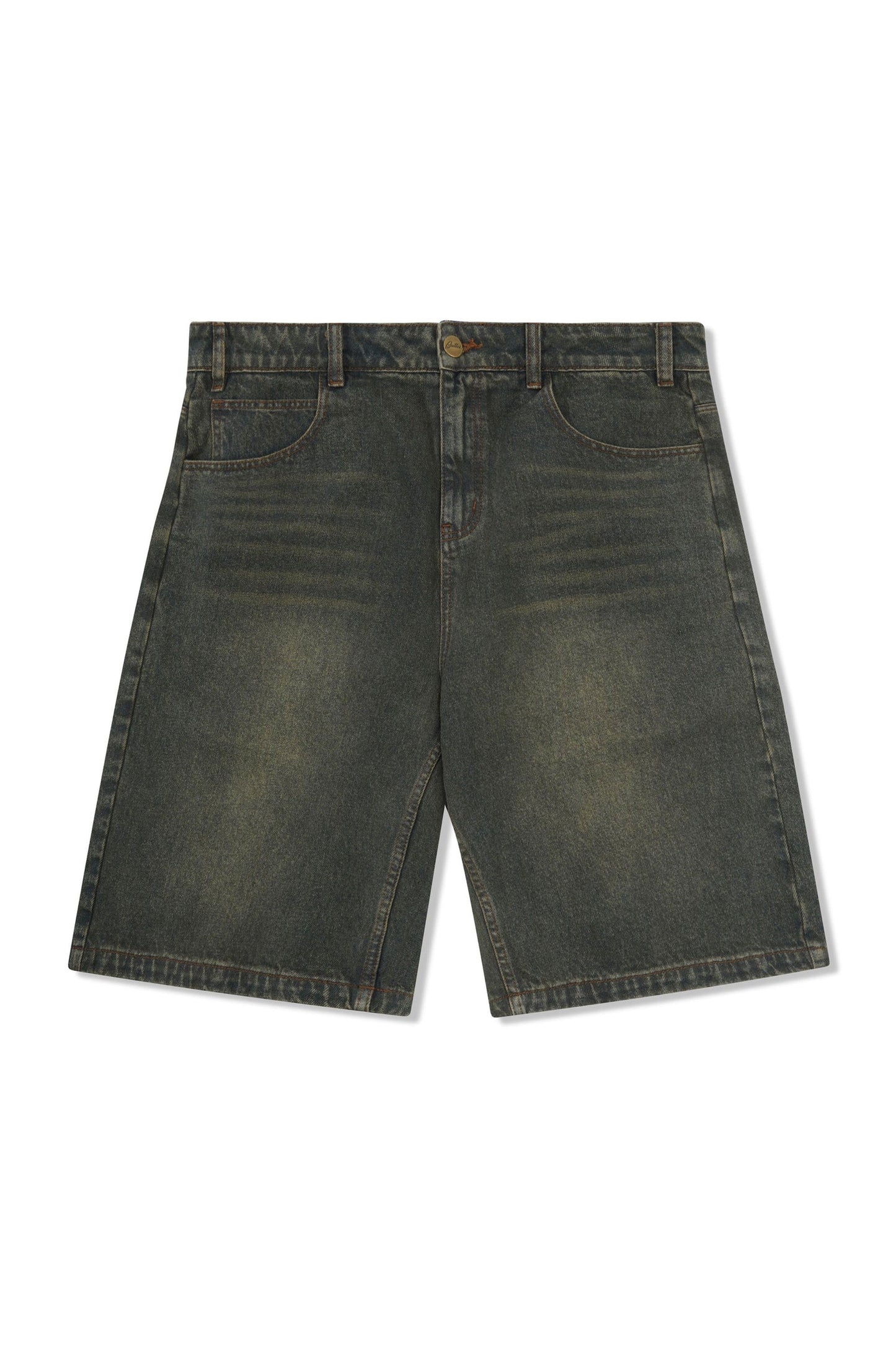 BUTTER - WARPED DENIM SHORTS - DIRTY WASH INDIGO