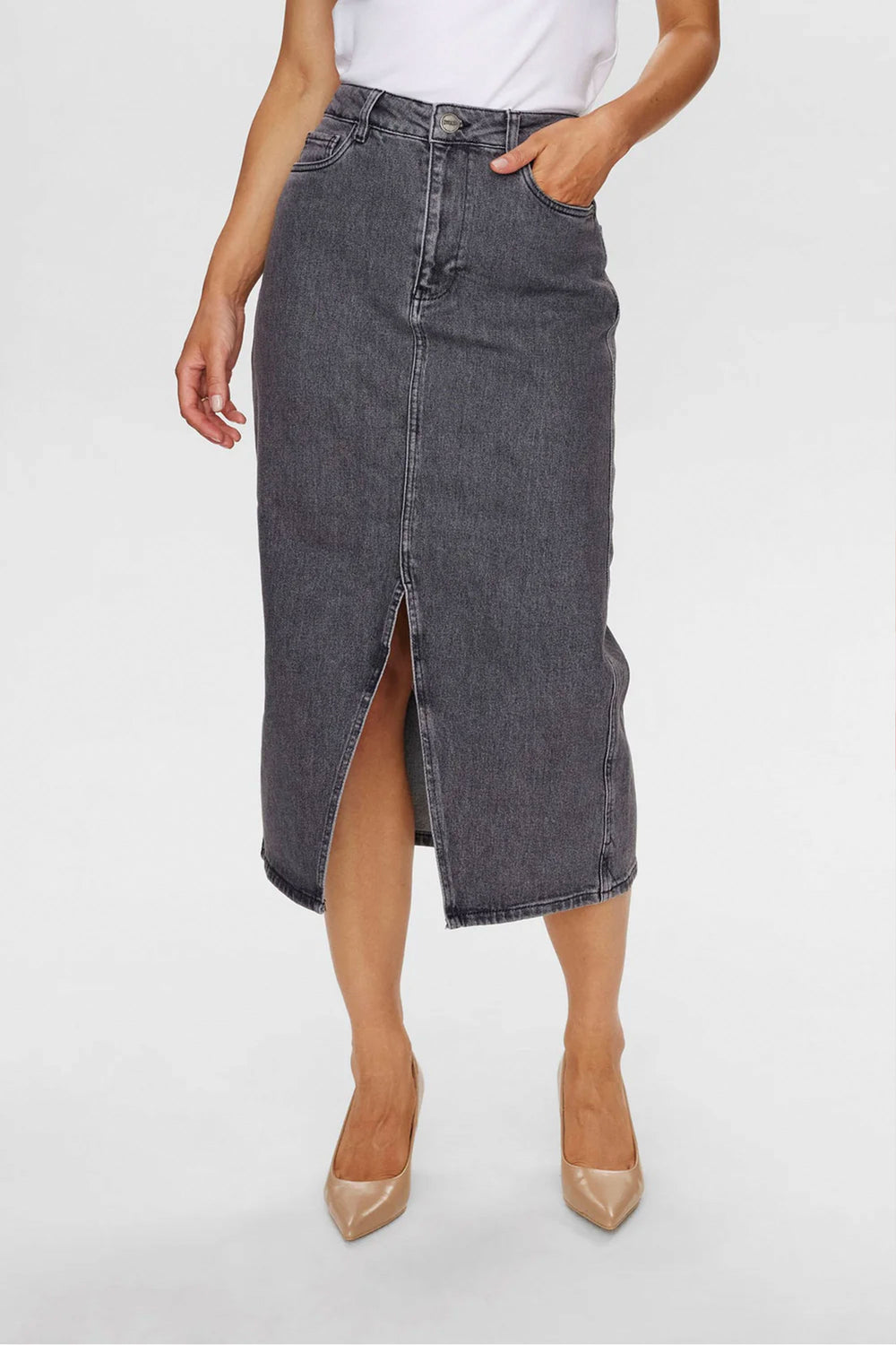 Pukas-Surf-Shop-Skirt-Woman-Numph-Nutoronto-Dark-Grey