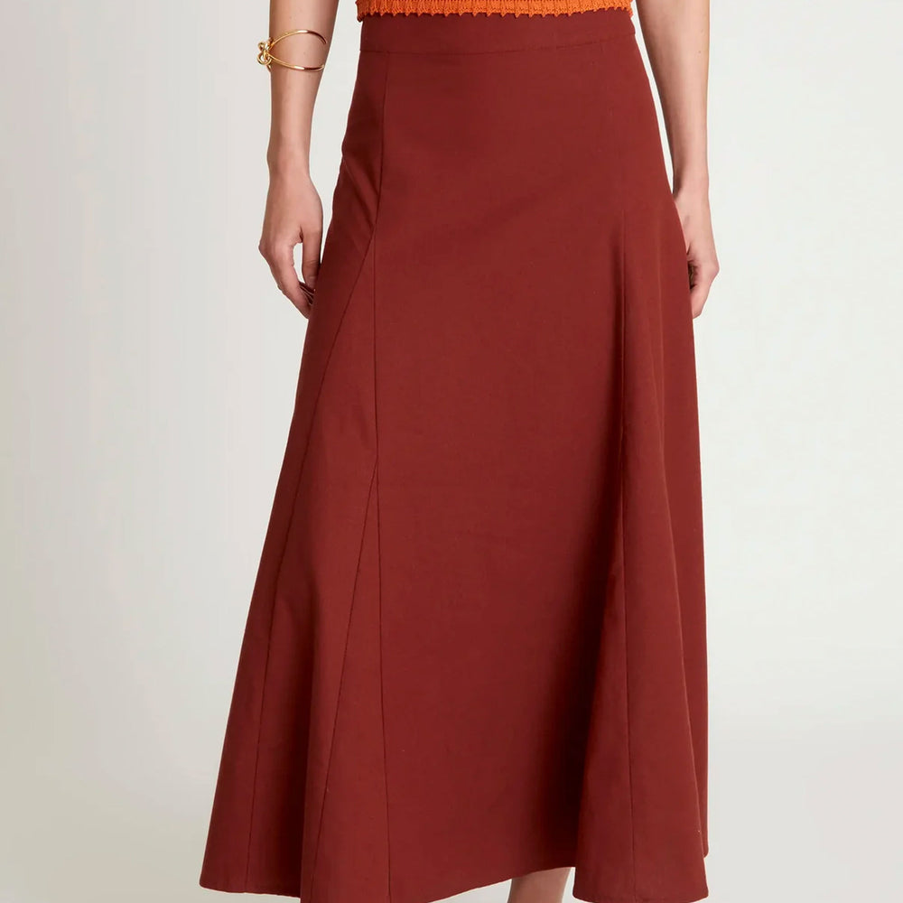 Pukas-Surf-Shop-Skirt-Woman-Wild-Pony-Long-Brown-Linen-Brown