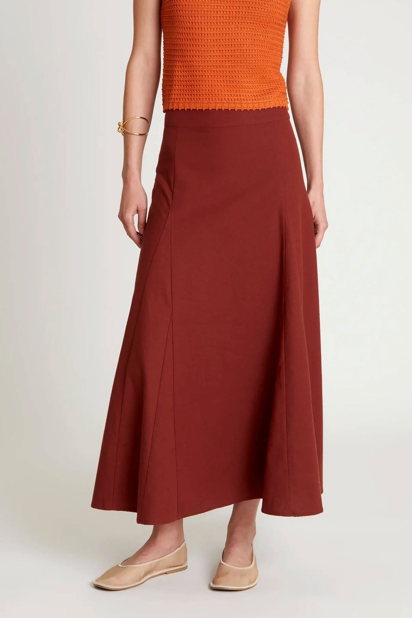 Pukas-Surf-Shop-Skirt-Woman-Wild-Pony-Long-Brown-Linen-Brown