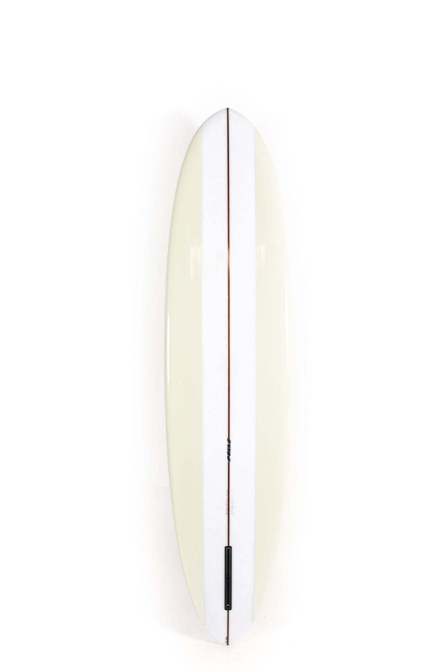 Yellow and white Mid length by son of cobra size 7'6" at Pukas Surf Shop - 2