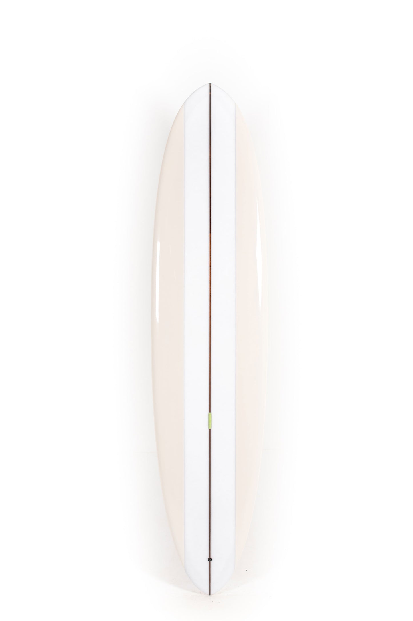 White and beige Son of Cobra surfboard Mid Length size 7'8" at Pukas Surf Shop