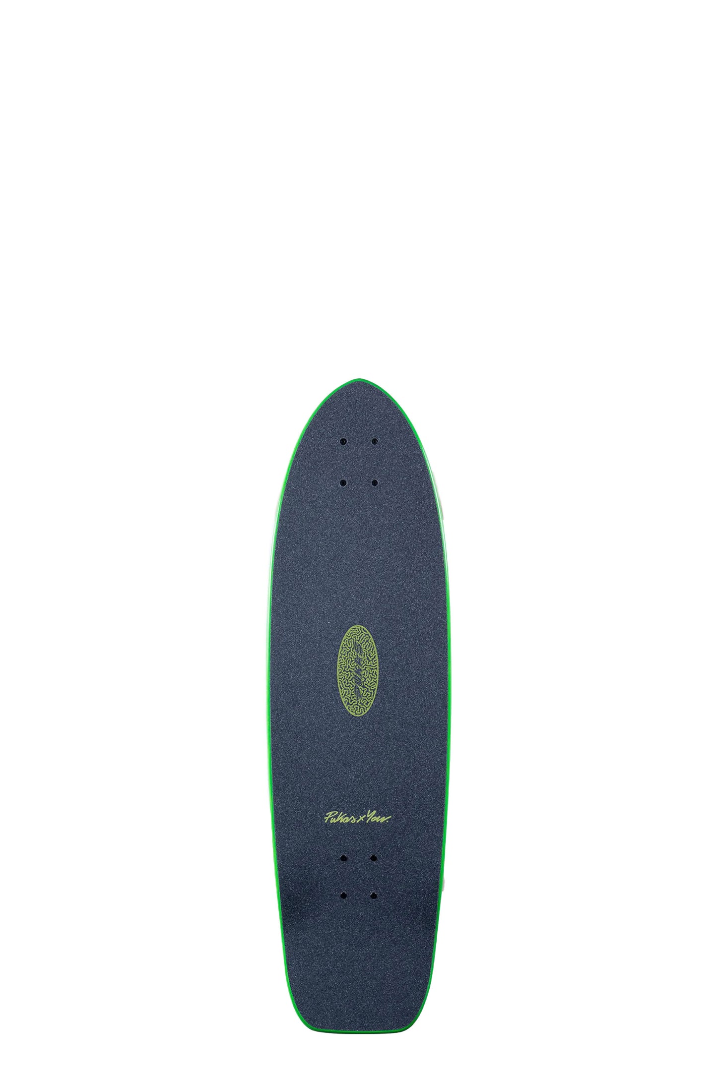 Yow x Pukas Bright Green Anemone Surfskate - front vision