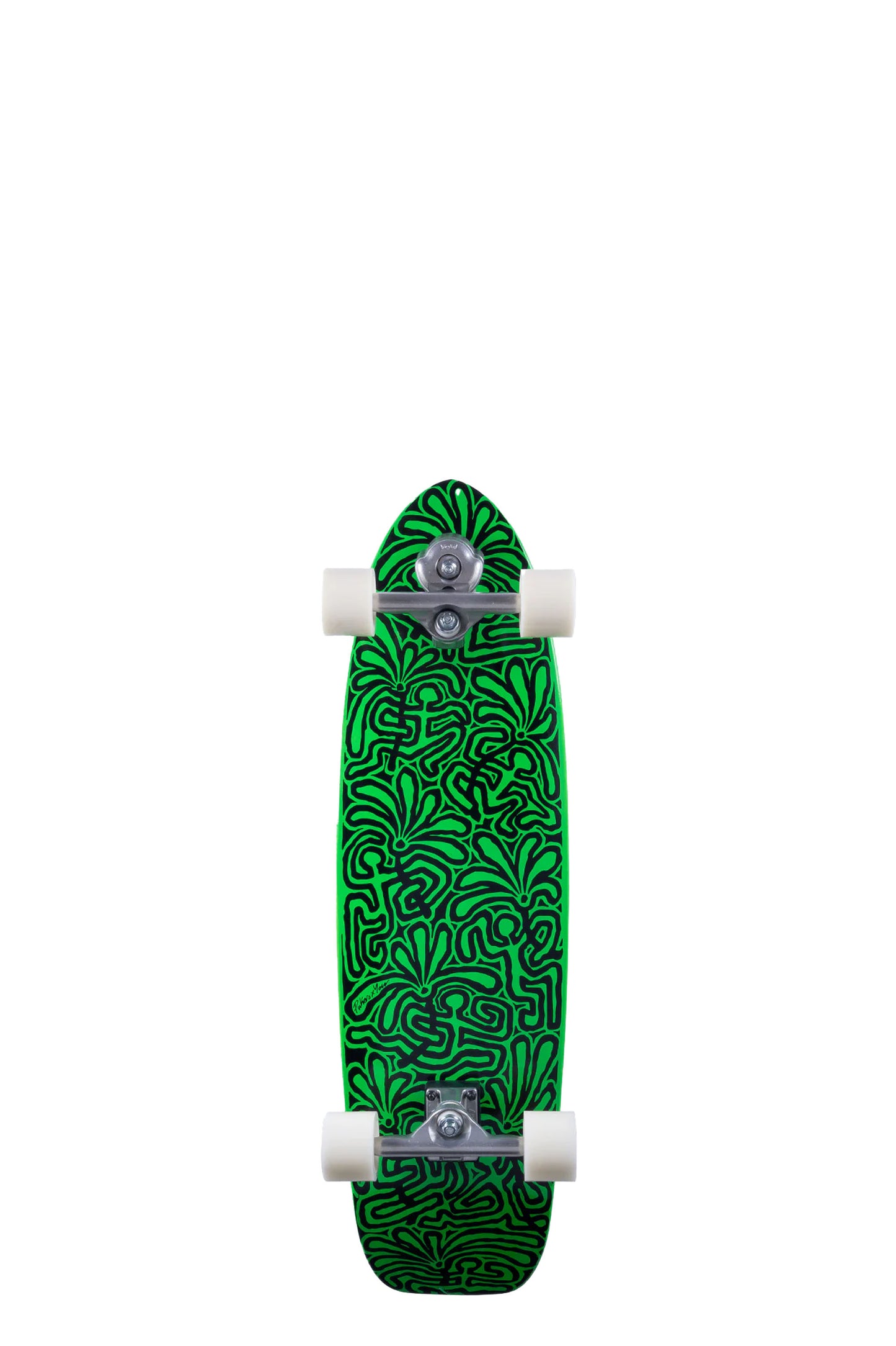 Yow x Pukas Bright Green Anemone Surfskate - back vision