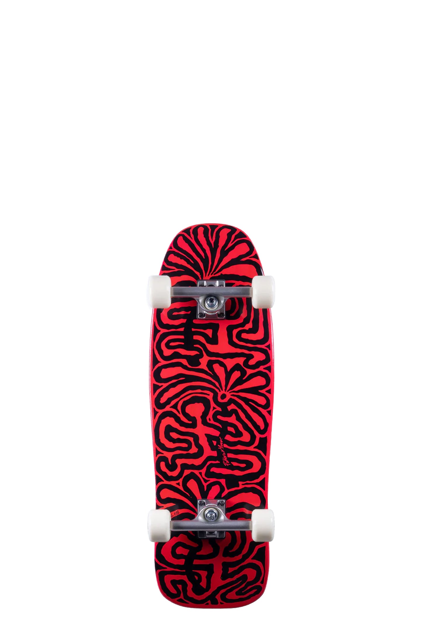Yow x Pukas Harvest Surfskate in Bright Red - Back side