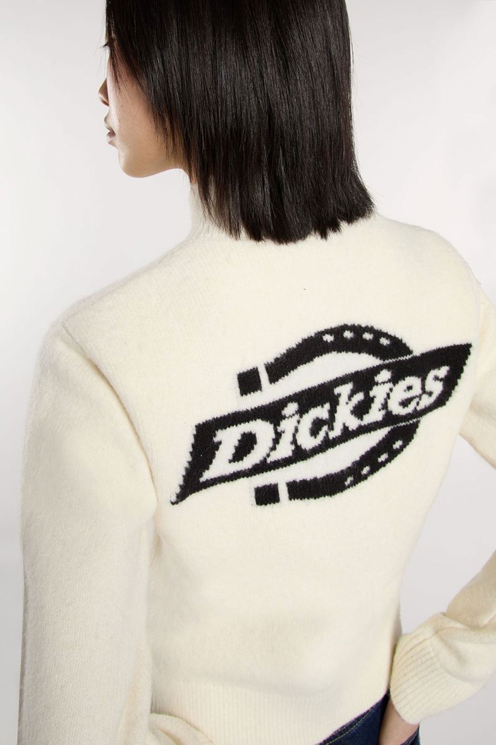 DICKIES - RUSTON QUARTER ZIP SWEATER - EGRET | Shop at PUKAS SURF SHOP