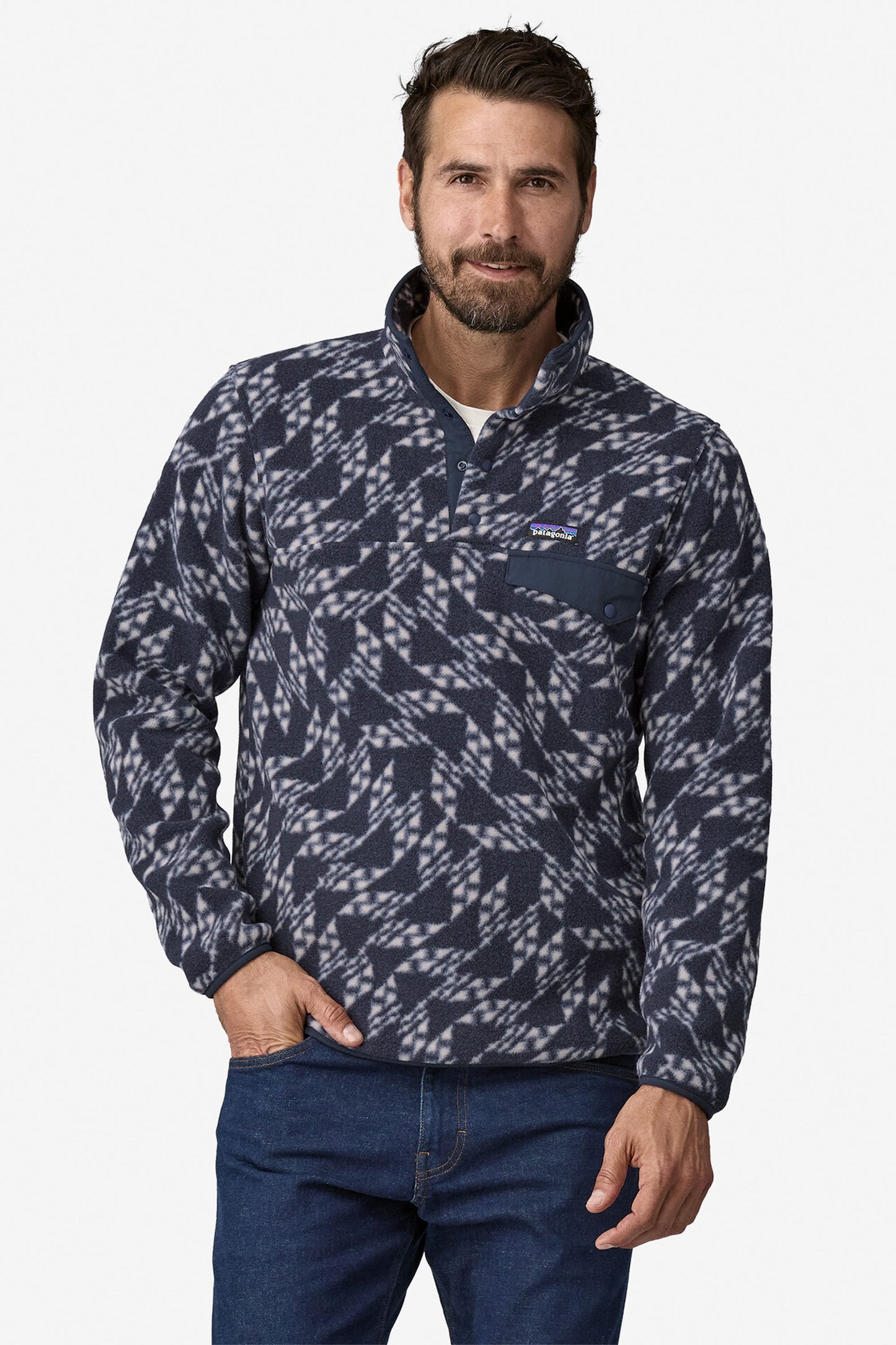 Pukas-Surf-Shop-Sweater-Man-Patagonia-Lightweight-Synchilla-New-Navy