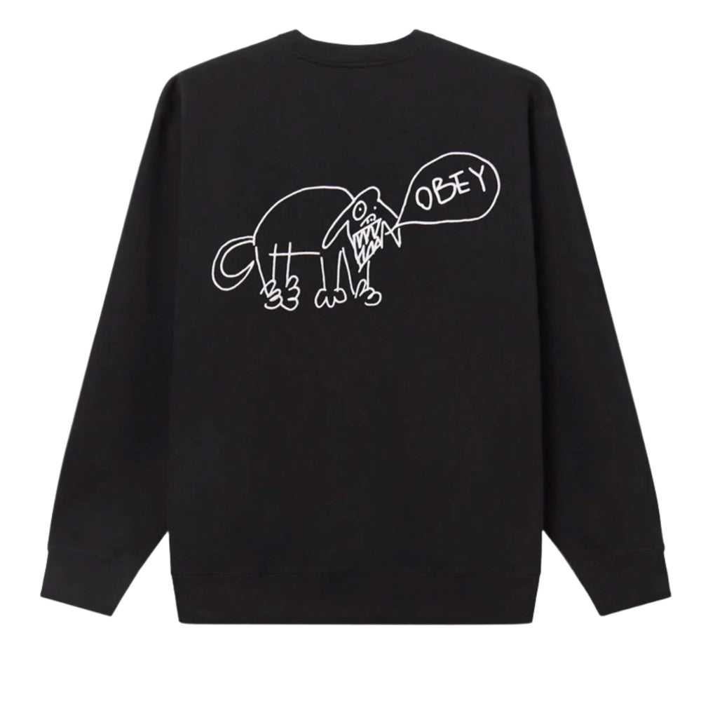 Pukas-Surf-Shop-Sweater-OBEY-Dog-Doodle-Black