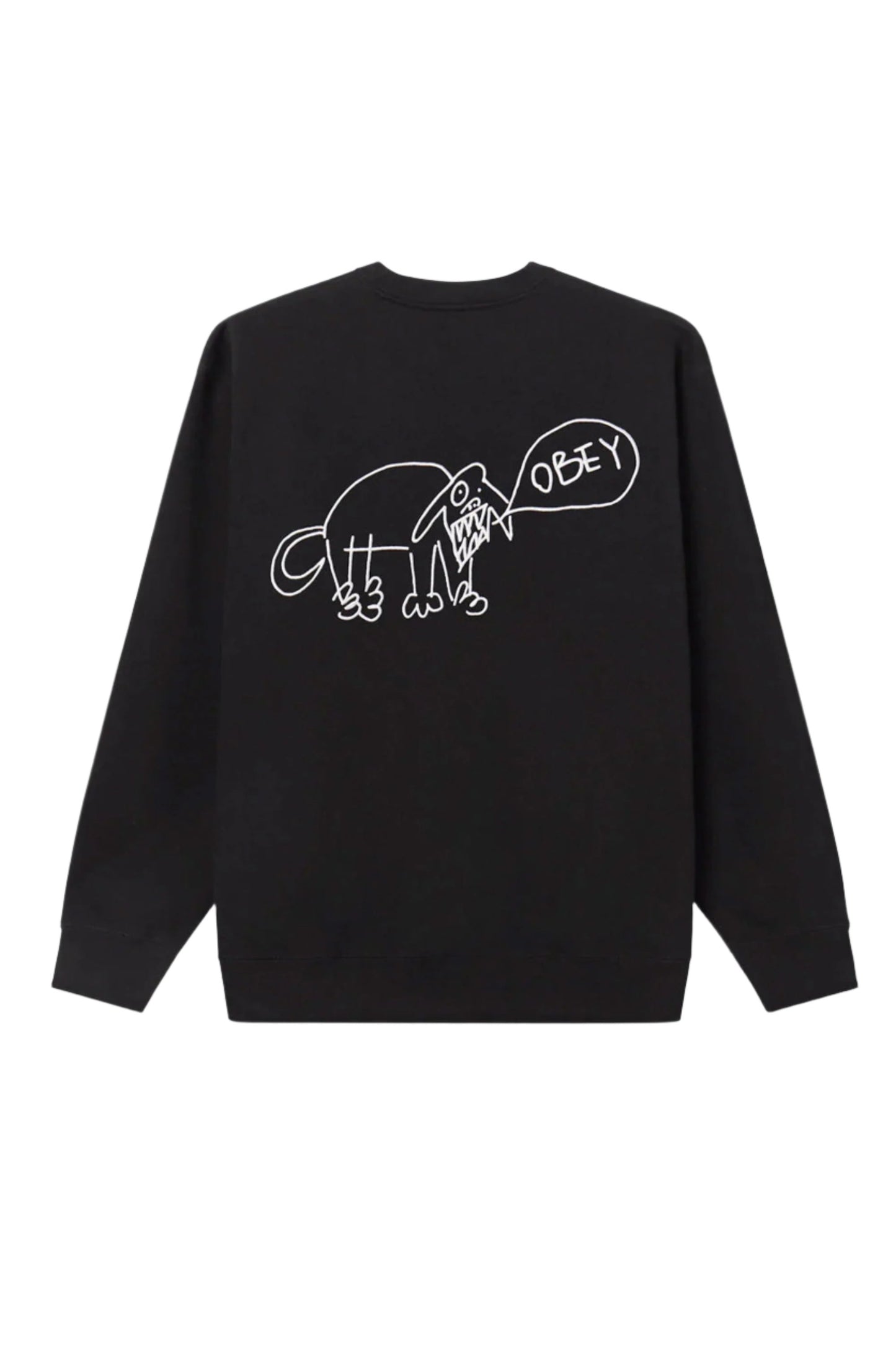 Pukas-Surf-Shop-Sweater-OBEY-Dog-Doodle-Black