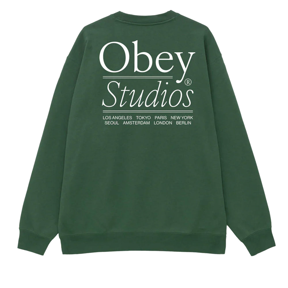 Pukas-Surf-Shop-Sweater-OBEY-Studios-Forest-Green