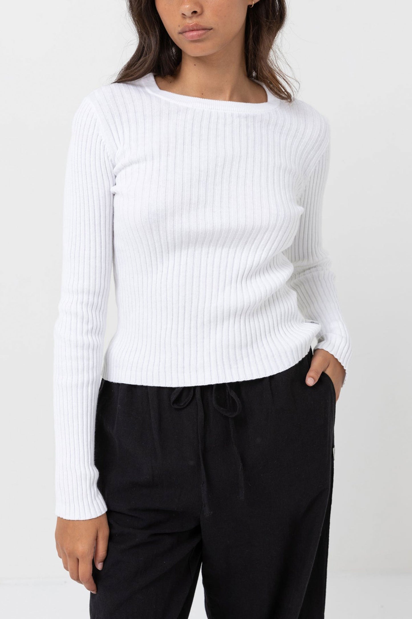    Pukas-Surf-Shop-Sweater-Rhythm-Classic-Knit-White