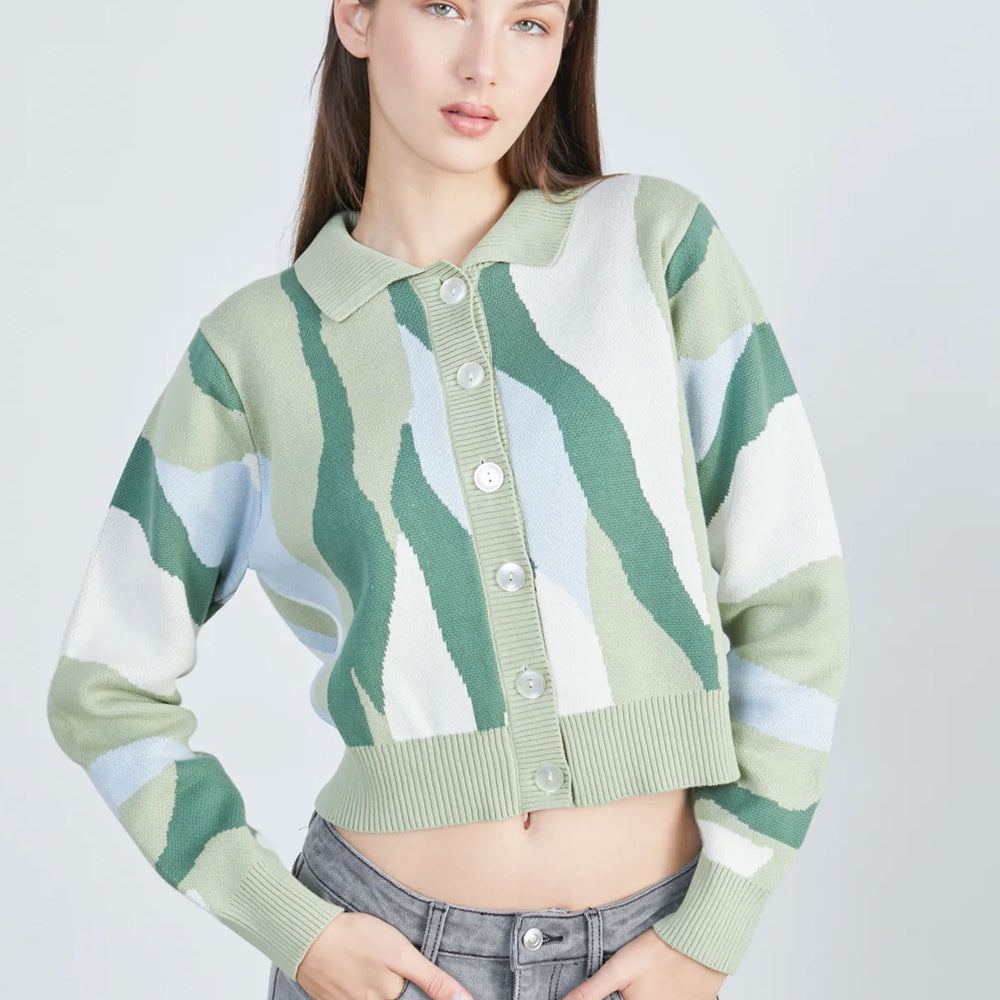 Pukas-Surf-Shop-Sweater-Woman-24-Colours-Cardigan-Aus-Baumwolle-Green