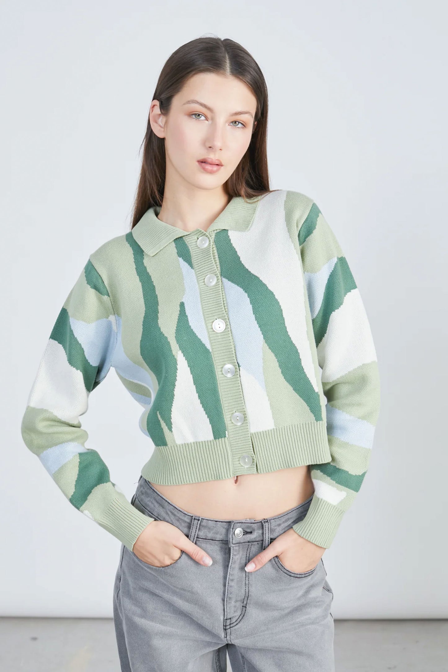 Pukas-Surf-Shop-Sweater-Woman-24-Colours-Cardigan-Aus-Baumwolle-Green