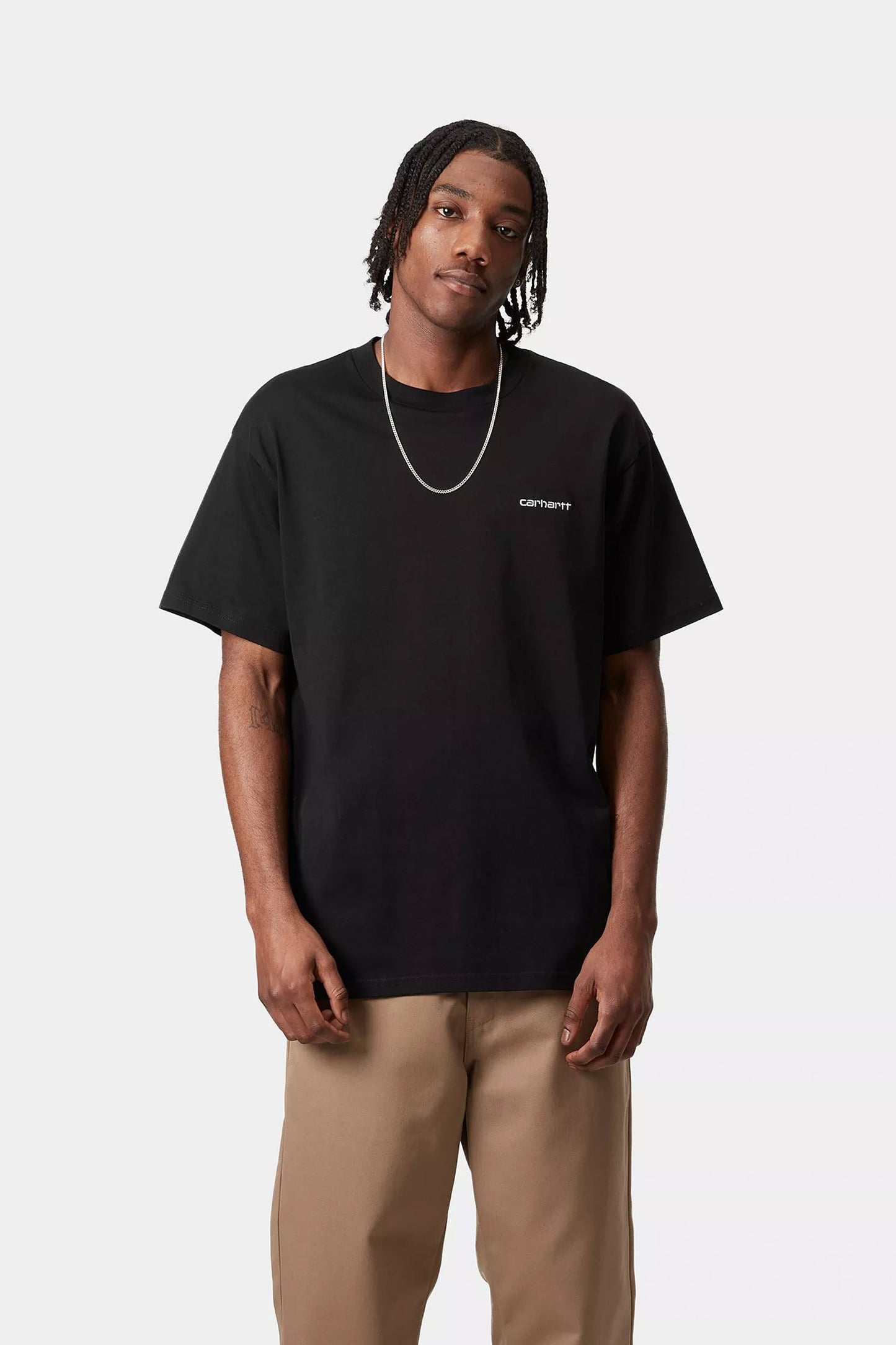 Pukas-Surf-Shop-Tee-Carhartt-Script-Embroidery-Black
