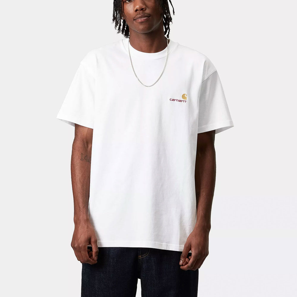 Pukas-Surf-Shop-Tee-Man-Carhartt-WIP-American-Script-White