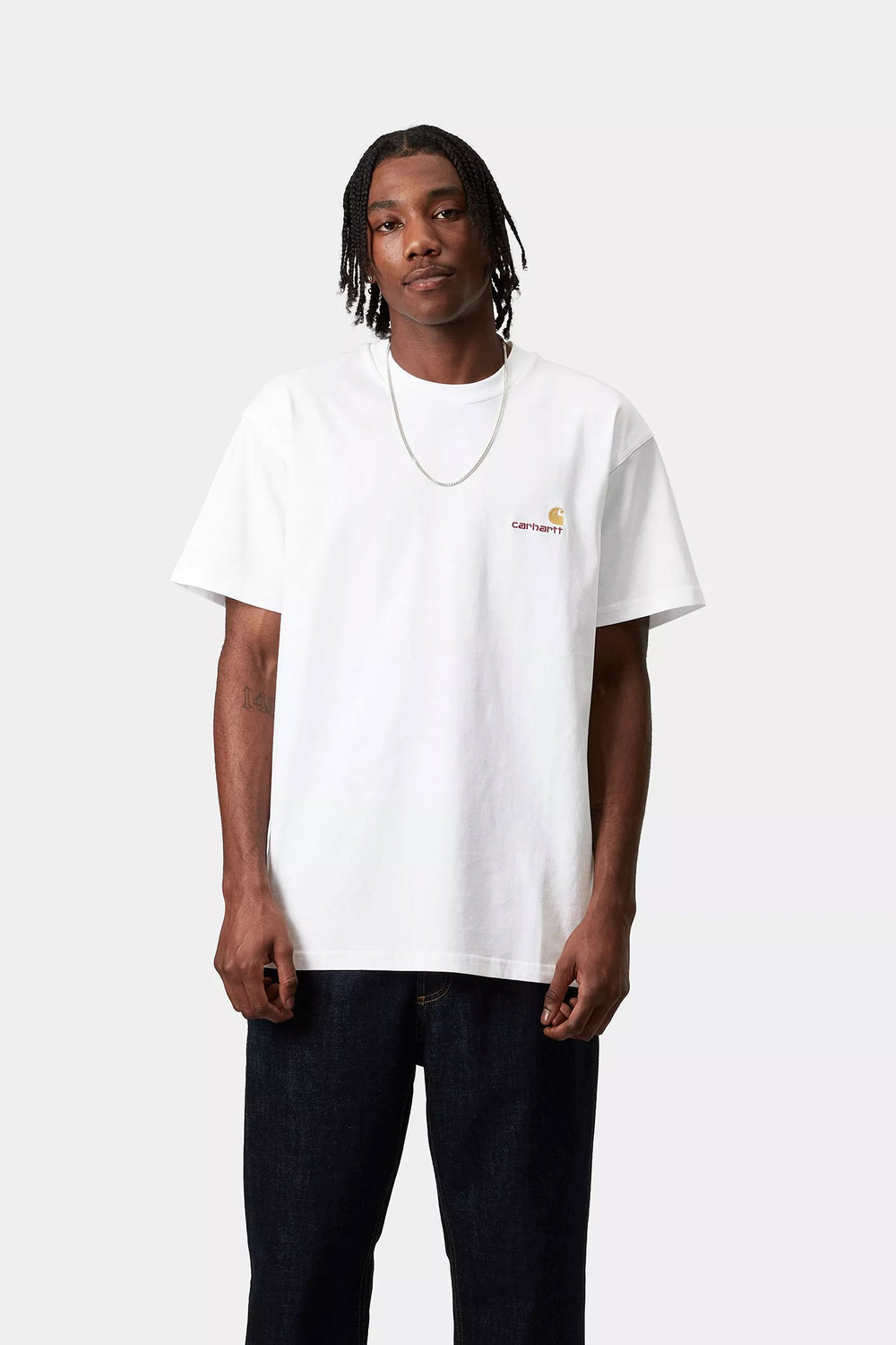 Pukas-Surf-Shop-Tee-Man-Carhartt-WIP-American-Script-White