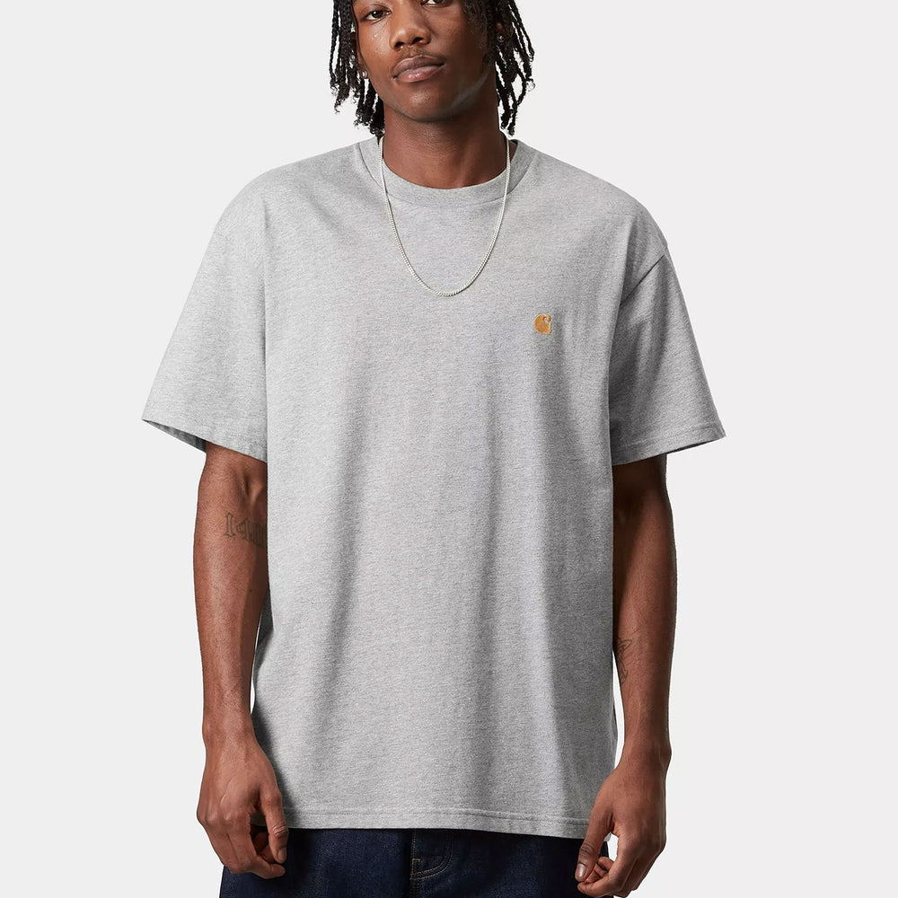 CARHARTT WIP - CHASE T-SHIRT - GREY HEATHER