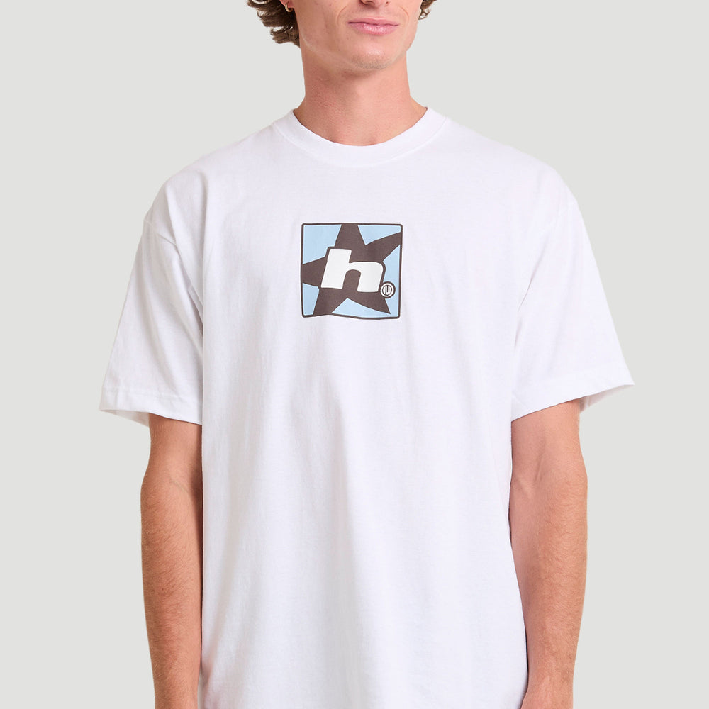 Pukas-Surf-Shop-Tee-Man-Huf-H-Star-White