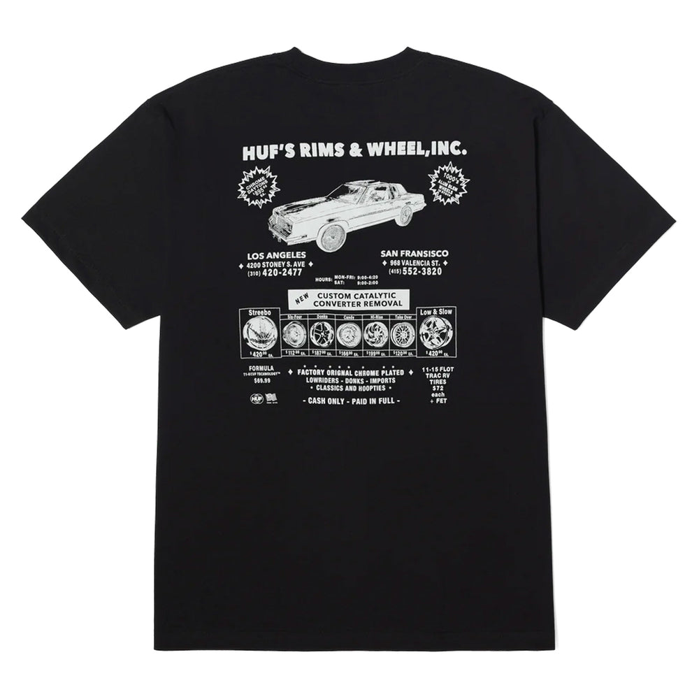 Pukas-Surf-Shop-Tee-Man-Huf-Rim-And-Wheel-Black