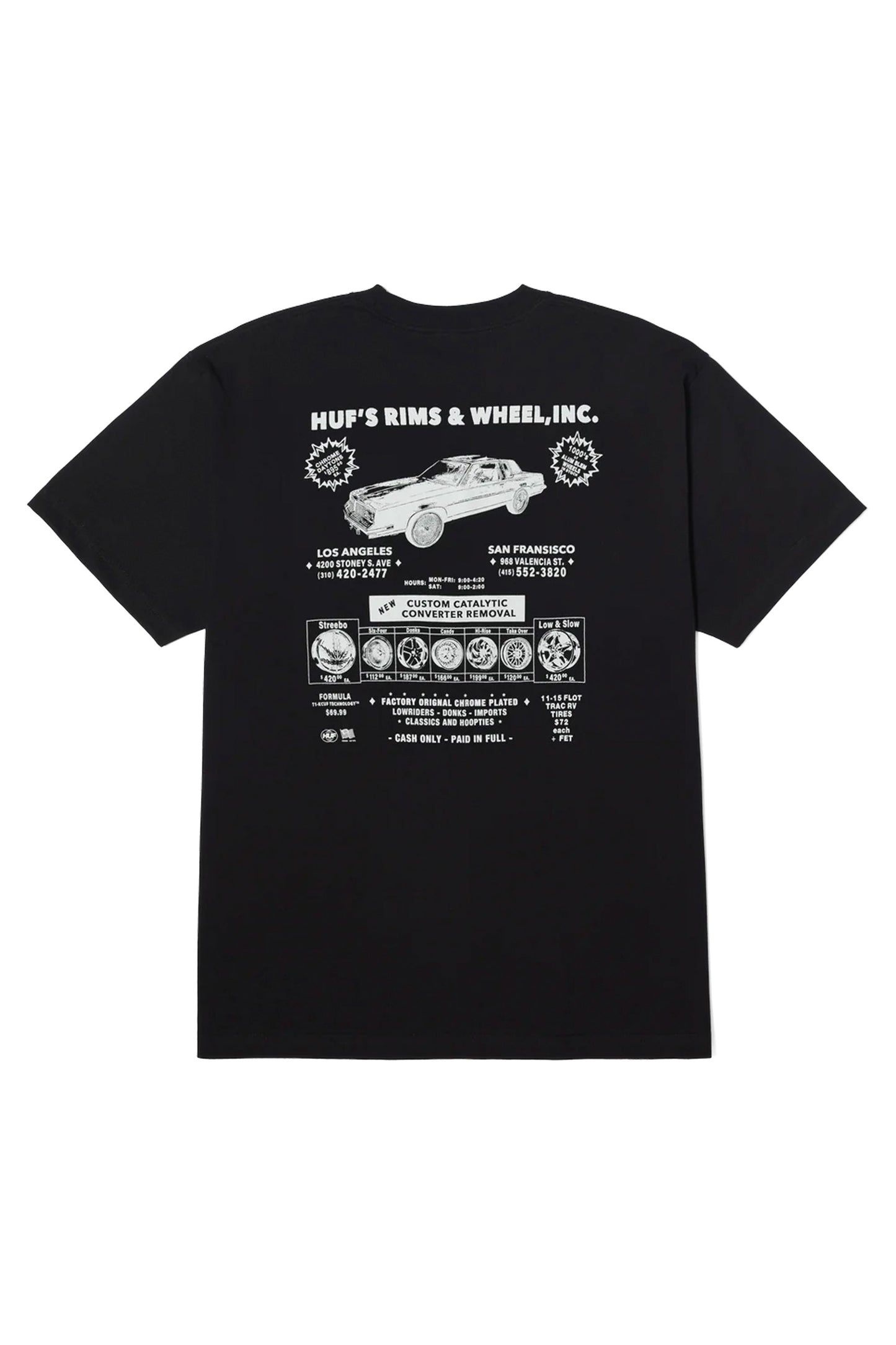 Pukas-Surf-Shop-Tee-Man-Huf-Rim-And-Wheel-Black