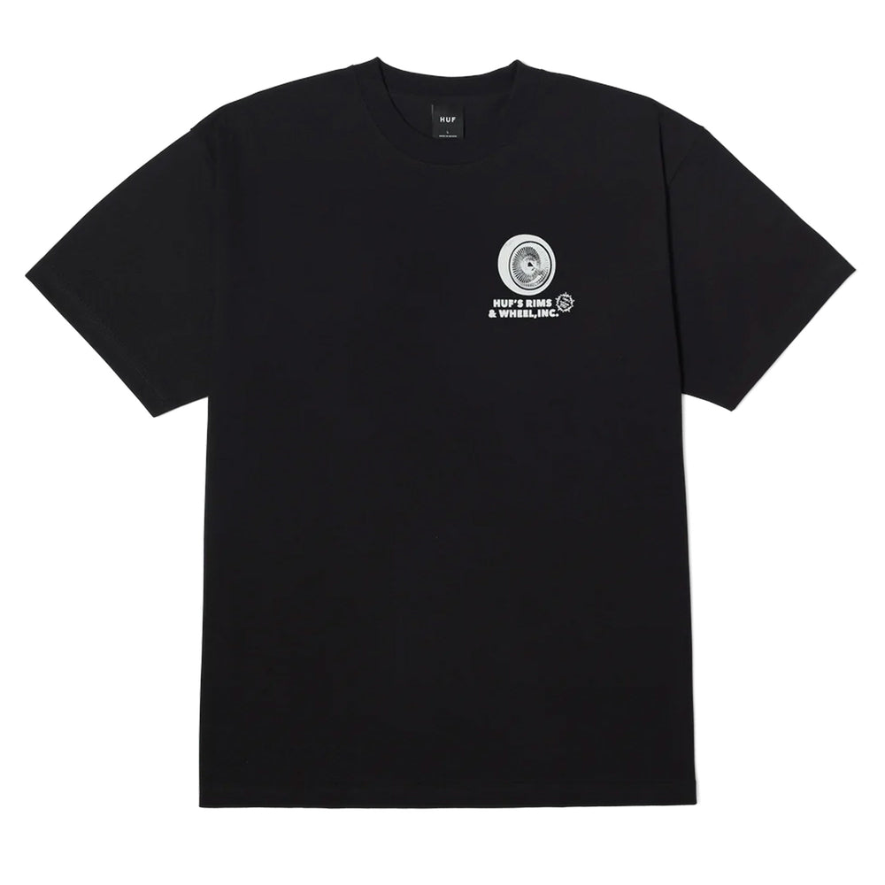 Pukas-Surf-Shop-Tee-Man-Huf-Rim-And-Wheel-Black