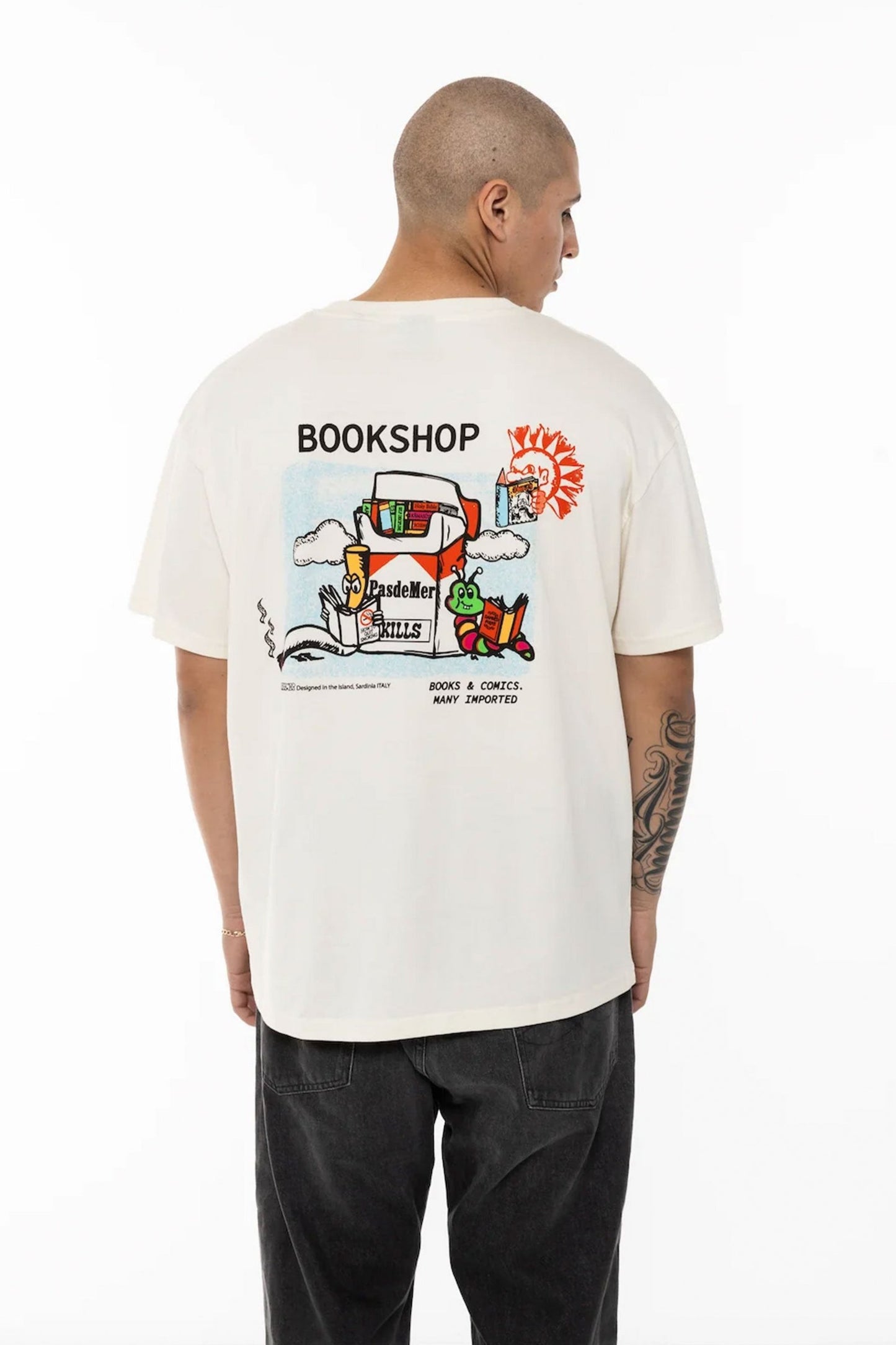 Pukas-Surf-Shop-Tee-Man-Pasdemer-Book-Shop-Cream