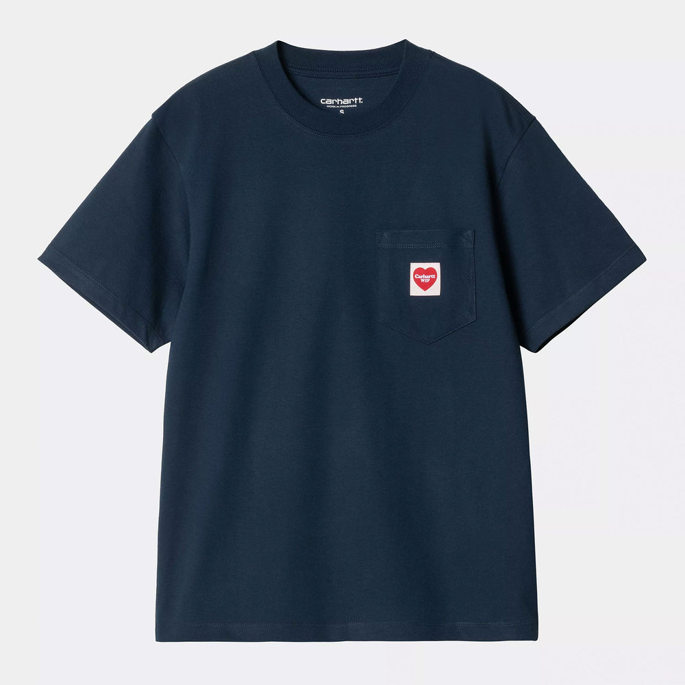 Pukas-Surf-Shop-Tee-Woman-Carhartt-WIP-Pocket-Heart-Blue
