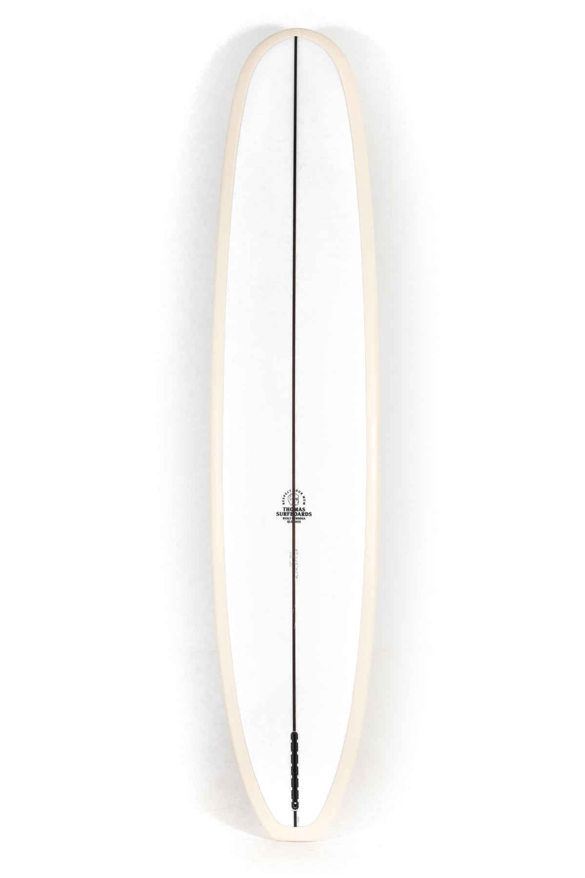 Beige Thomas Surfboard Malibu size 9'6" on a white background by Pukas Surf Shop - 2
