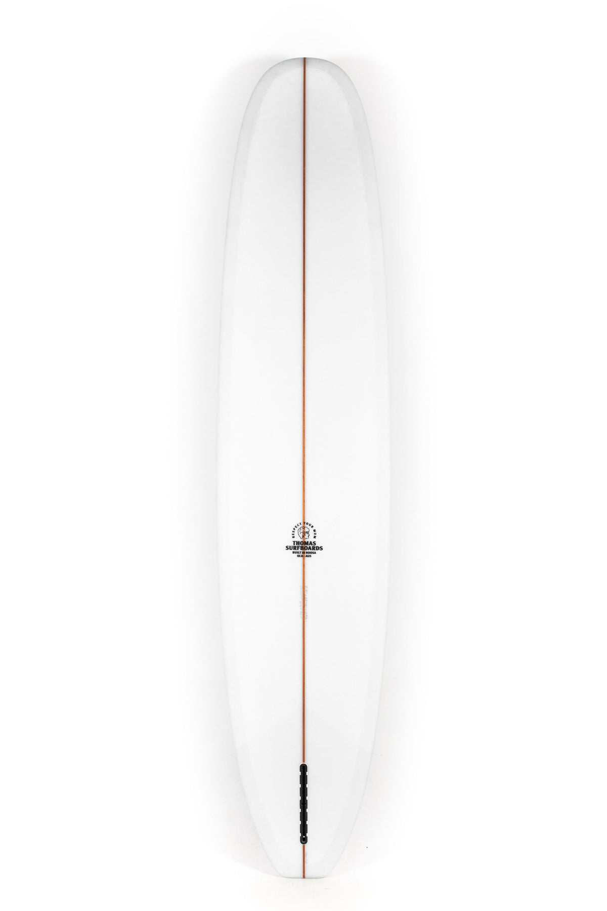 White Thomas Surfboard Moose Knuckle size 9'2" on a white background by Pukas Surf Shop - 2