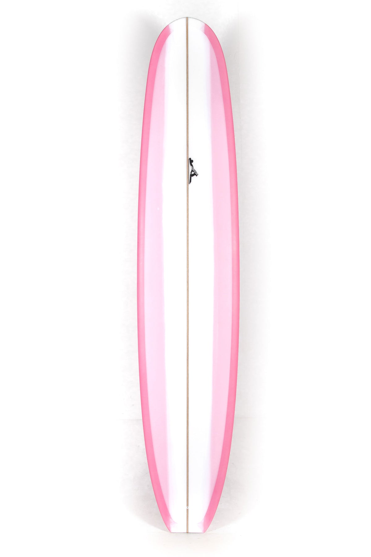 Pink and white Thomas surfboard New Faithful size 9'8" on a white background by Pukas Surf Shop