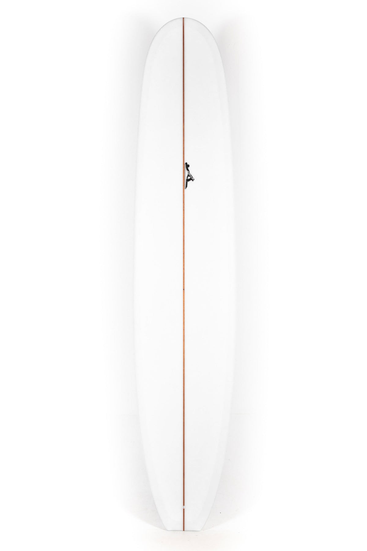 White Thomas Surfboard Scoop Tail size 9'6" on a white background by Pukas Surf Shop