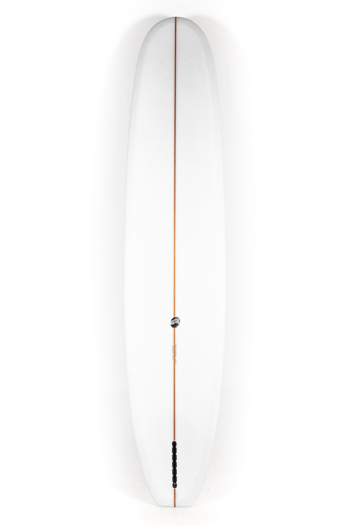 White Thomas Surfboard Scoop Tail size 9'6" on a white background by Pukas Surf Shop - 2