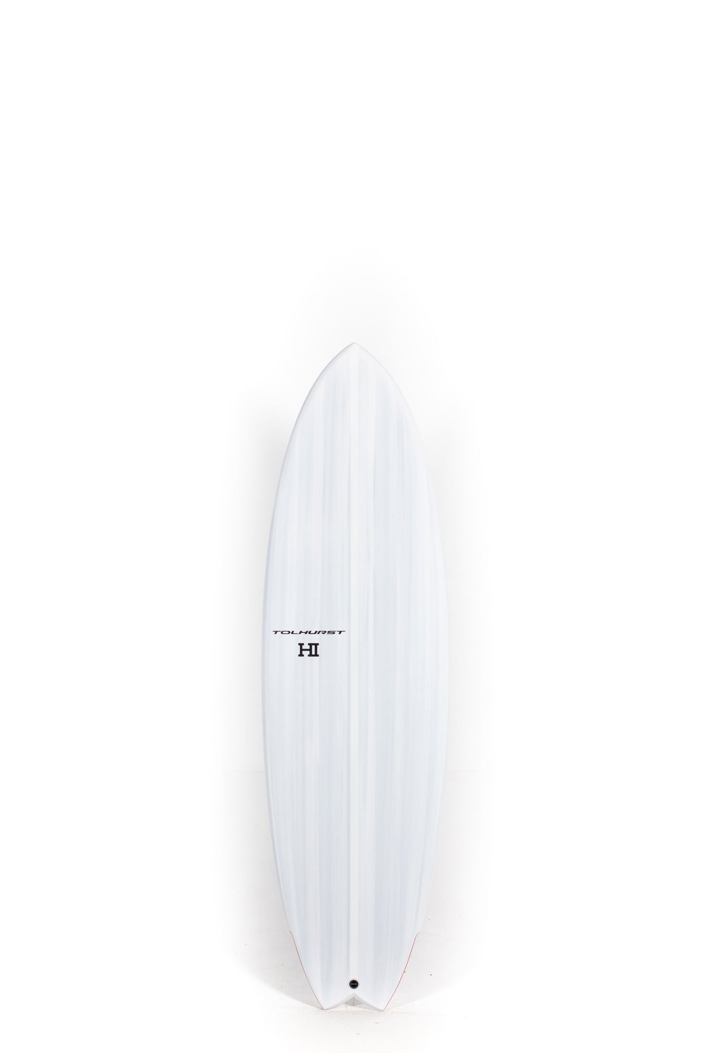 Grey Thunderbolt Hibt 3+3 Surfboard size 5'10" on a white background by Pukas Surf Shop