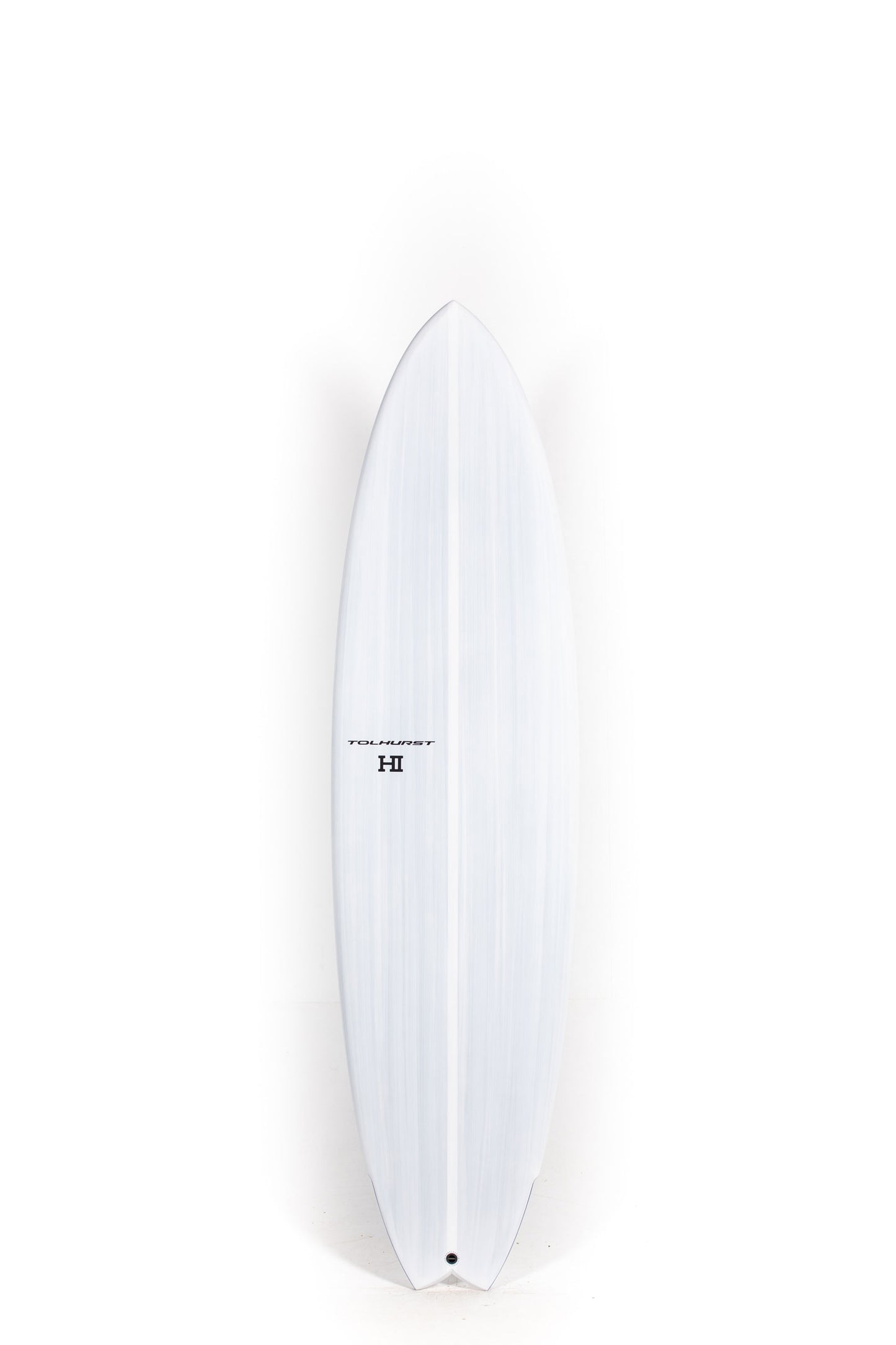 Grey Thunderbolt surfboard size 7'2" on a white background by Pukas Surf Shop