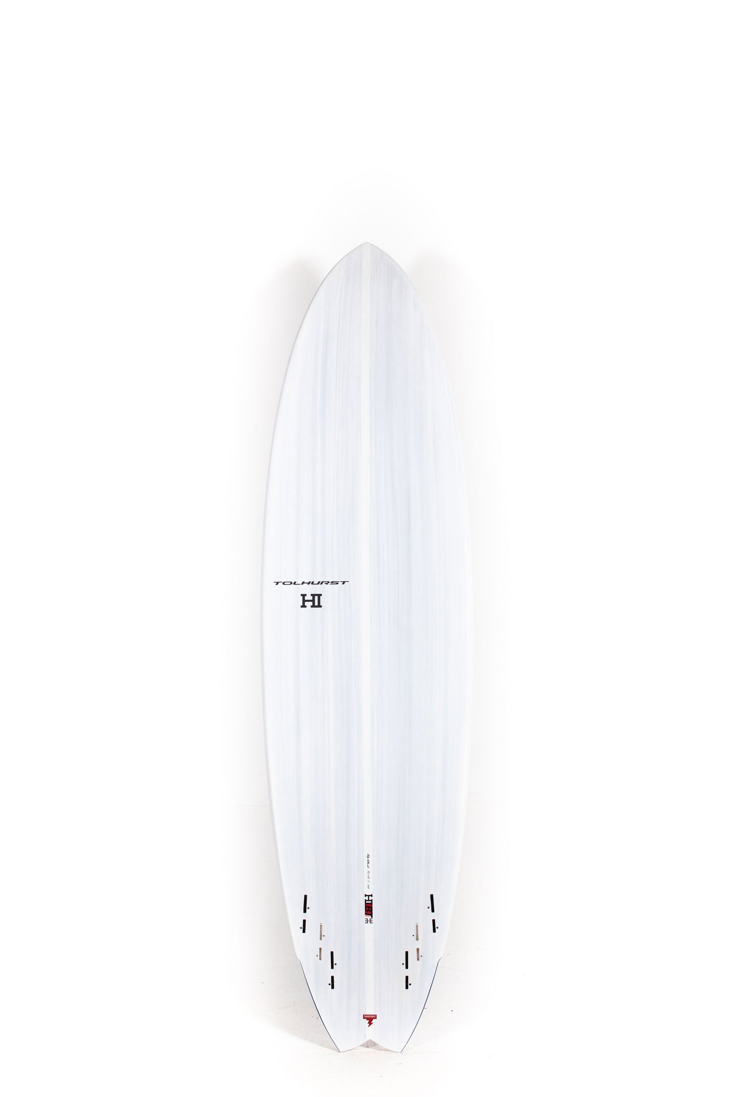 Grey Thunderbolt surfboard size 7'2" on a white background by Pukas Surf Shop - 2