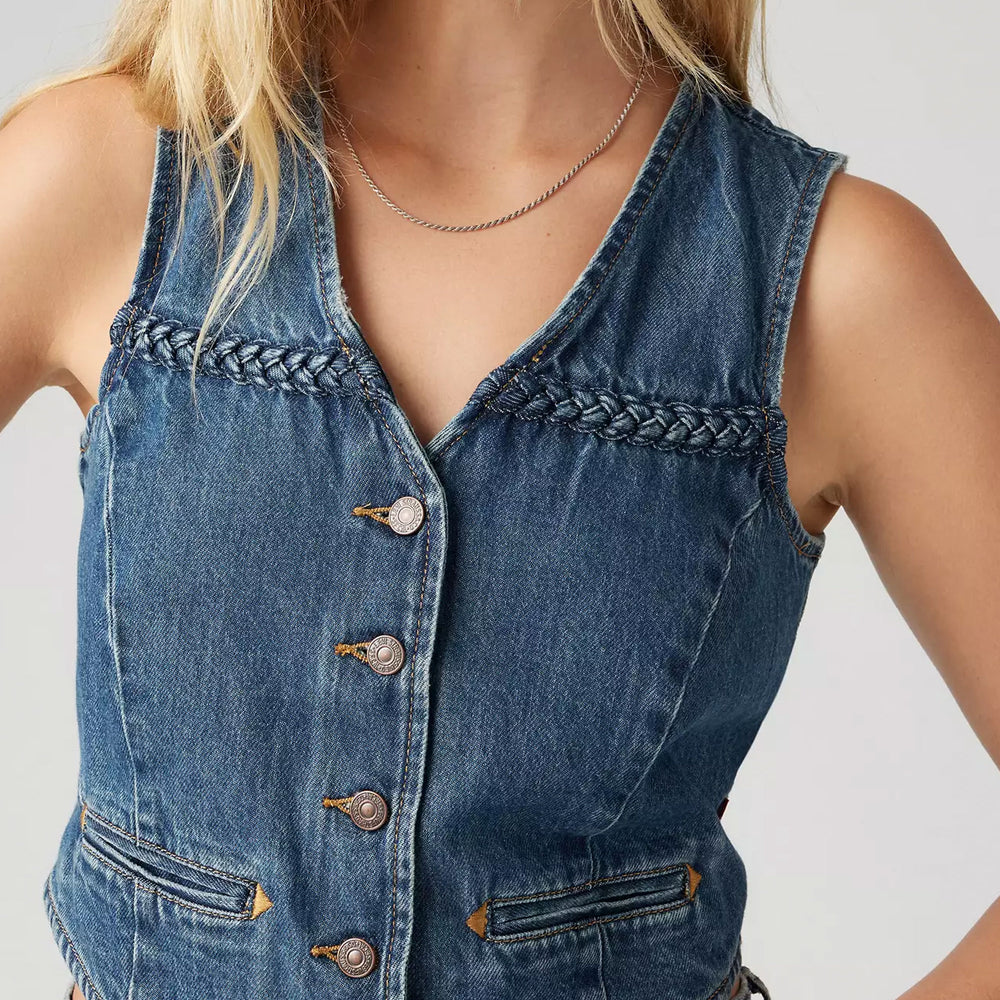 
                      
                        Pukas-Surf-Shop-Top-Woman-Levis-Braided-Denim-Corset-Big-Yikes
                      
                    