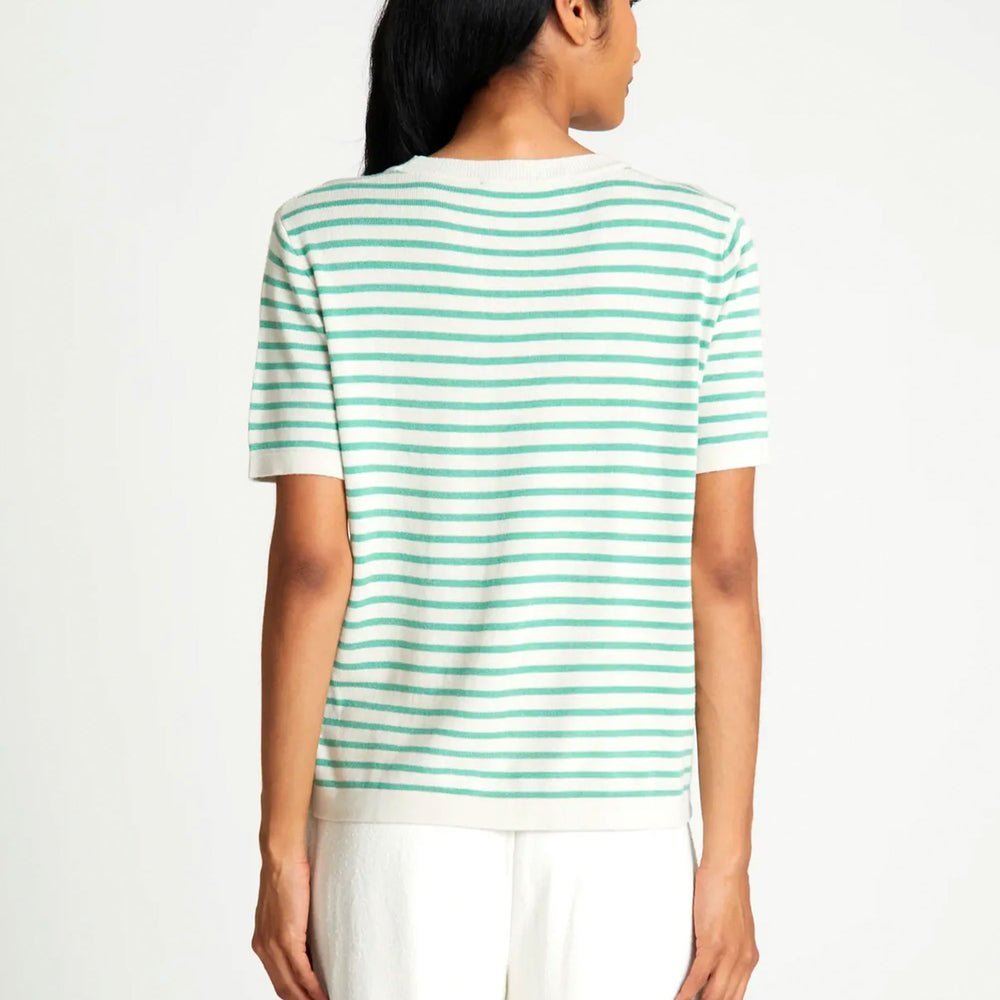 Pukas-Surf-Shop-Top-Woman-Wild-Pony-Stripes-White-Green